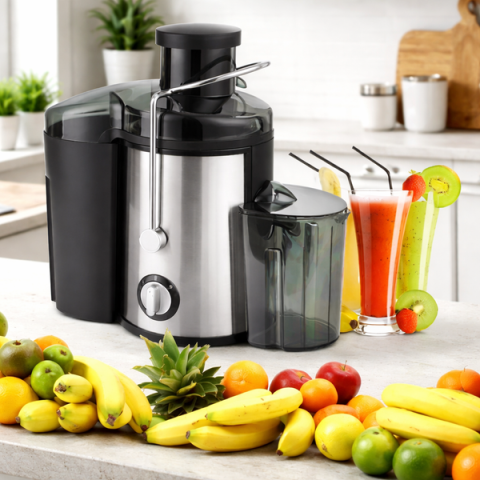STORCĂTOR ELECTRIC DE FRUCTE ȘI LEGUME 1400W – PUTERE MAXIMĂ, RECIPIENT SUC 600ML, RECIPIENT PULPĂ 1500ML, 2 TREPTE DE VITEZĂ ȘI FUNCȚIE PULSE [3]
