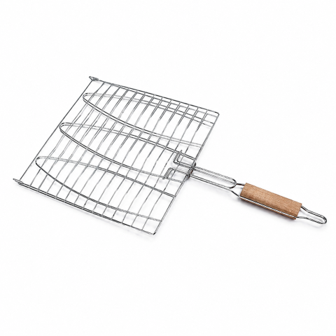 OFERTE TOP - SUPORT GRĂTAR PENTRU PEȘTE TRIPLU – DISPOZITIV DIN INOX PENTRU GĂTIRE SIMULTANĂ, IDEAL PENTRU CINELE ÎN FAMILIE ȘI GRĂTARE ÎN AER LIBER