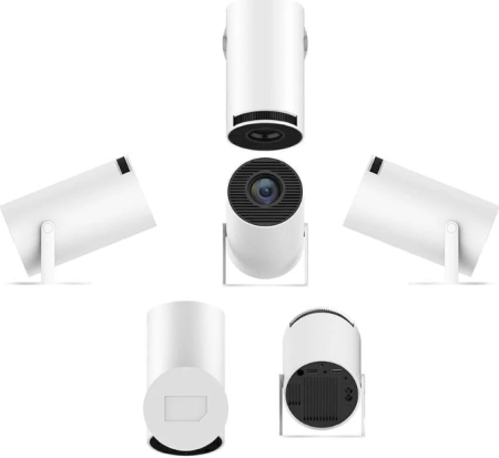 Videoproiector portabil, X10 Plus, 5000 lumeni, 4K Ultra HD, WiFi, Bluetooth 5.0, difuzor integrat, telecomanda, 10.000 jocuri incluse, Rotatie 180 grade, alb [3]