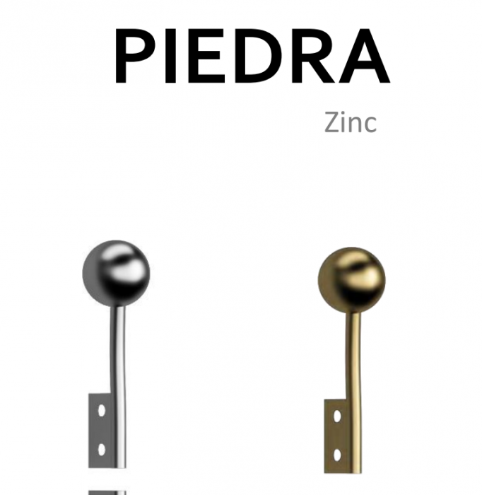Piedra bútorgomb Fekete matt [1]