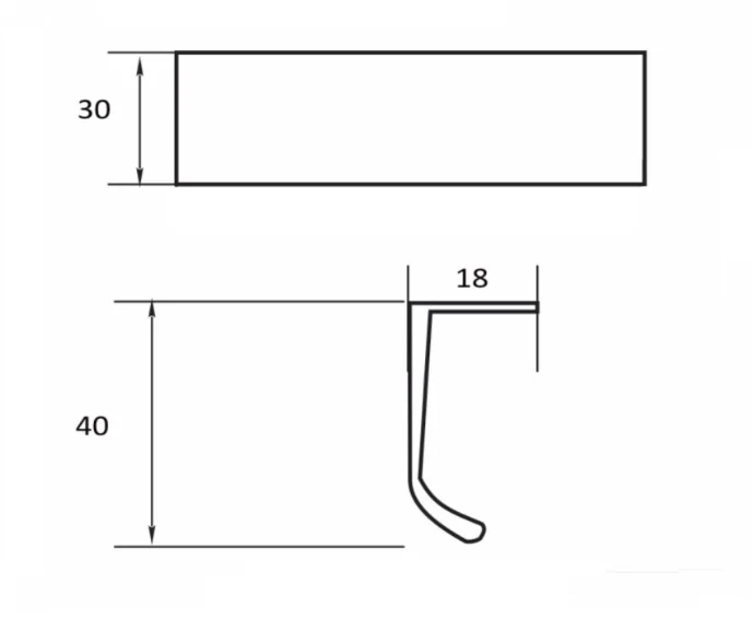 Edge butor fogantyú – matt fehér [3]