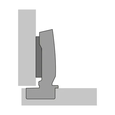 Fekete SENSYS kivetőpánt csillapítóval és vonal / kereszt lemezzel [8]
