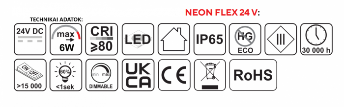 Neon Flex - Hajlítható LED Szalag 24 V [2]
