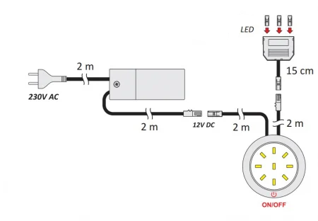 ORBIT XL MASTER  LED Spotlámpa/kapcsolós [4]