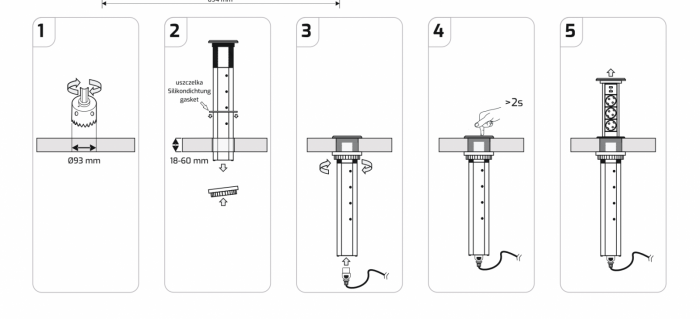 Kihúzható Box USB konnektor – Automatikus visszahúzás [9]