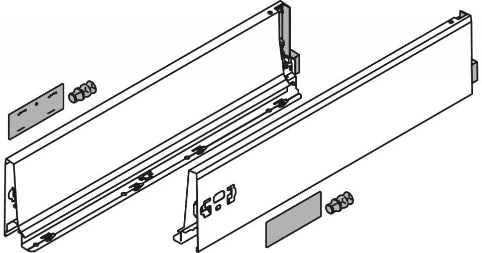 Tandembox Fiók Tip-On  Blumotion rendszerrel H83 [2]