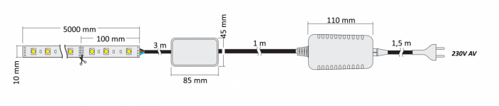 2-es  szett - RGB LED szalag IP20 vagy IP45, vezérlő és távirányító [5]