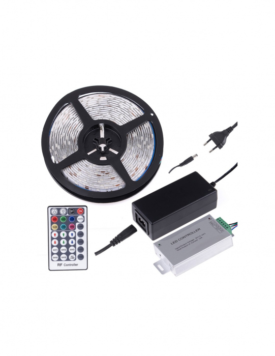 3-as készlet - RGB LED szalag IP20 vagy IP45, vezérlő és IR távirányító [1]