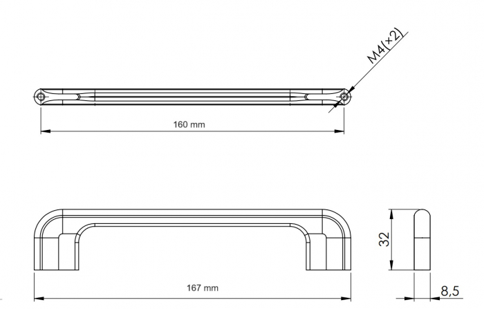 Tonk fogantyú 160 mm [9]