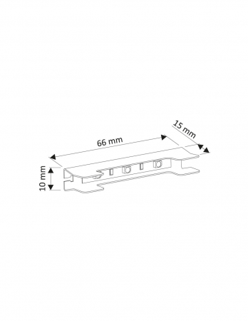 LED fémklipsz - LED szalaggal ellátott mini fémprofil [1]