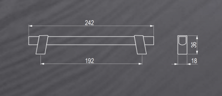 Beam  fogantyú 192 mm tölgy [4]