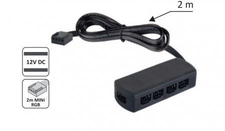 Transzformátor 12V - RGB mini elosztó