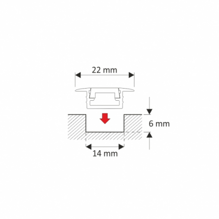 INLINE aranyozott LED profil 2 méter [1]