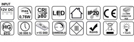 PVC  RGB LED Klipsz szett [7]
