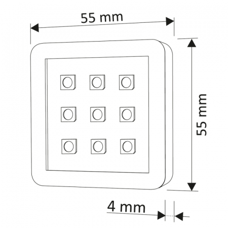 Square RGB LED Spotlámpa [1]