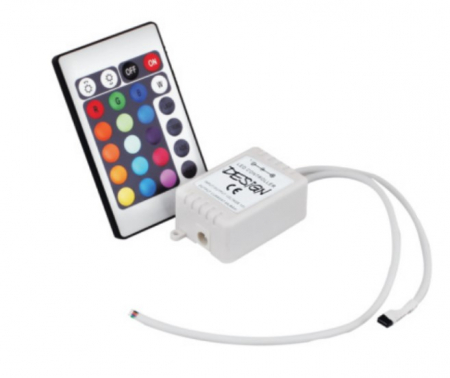 LED SZALAG KIEGÉSZÍTŐK ÉS TARTOZÉKOK - IR távirányító és RGB vezérlő 12V