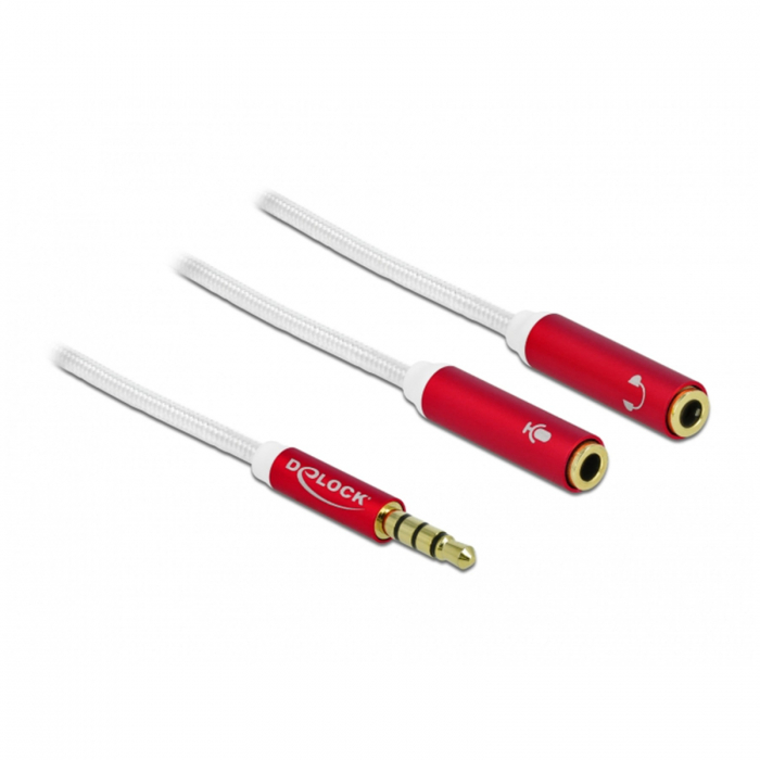 Cablu adaptor jack 3.5mm TRRS la 2 x jack mama 3.5mm 1M [3]