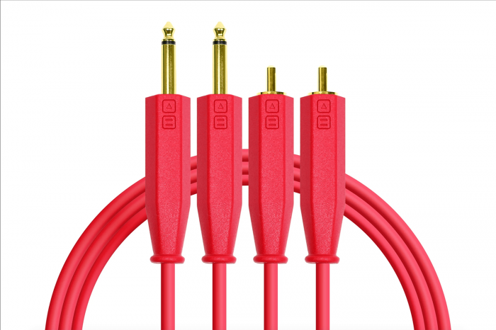 DjTechTools Chroma Cables Audio RCA to Jack 6.5 Stereo (red) [2]