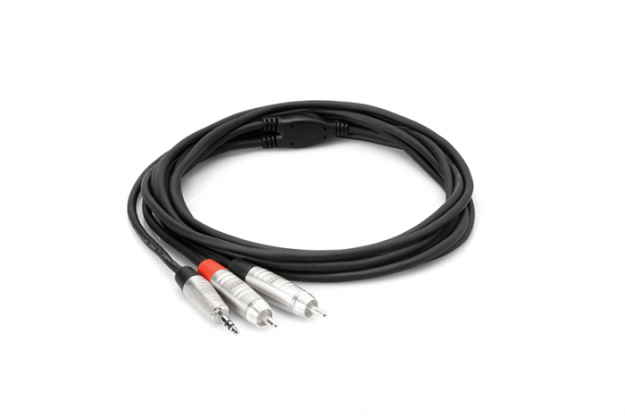 Hosa HMR 006Y - Cablu Jack 3.5mm Tata Stereo la 2 x RCA Tata - 1.8m [2]