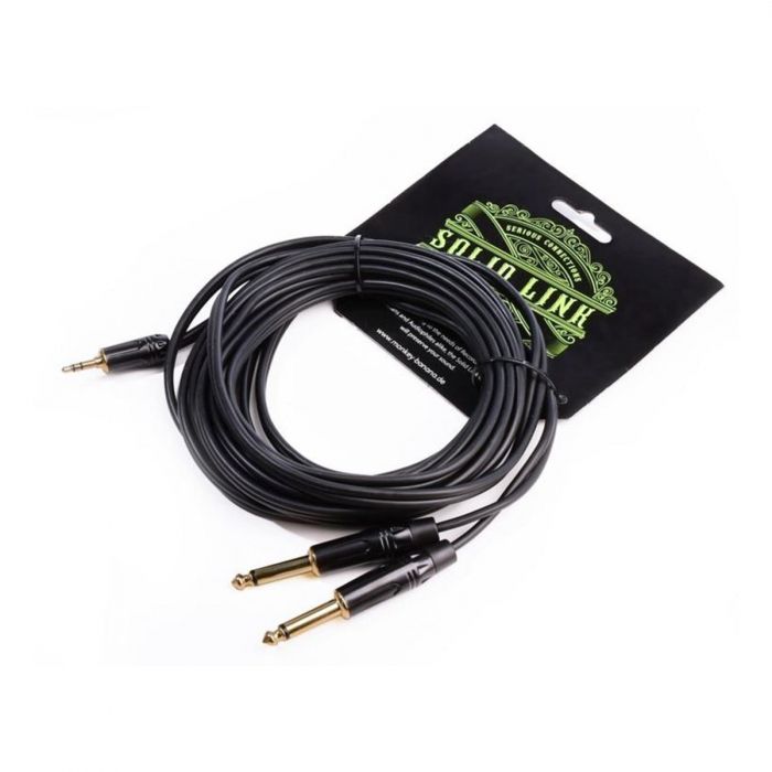 Monkey Banana Solid Link Cable - Cablu Jack 3.5mm Tata Stereo la 2 x Jack 6.35mm Tata Mono - 3m [5]