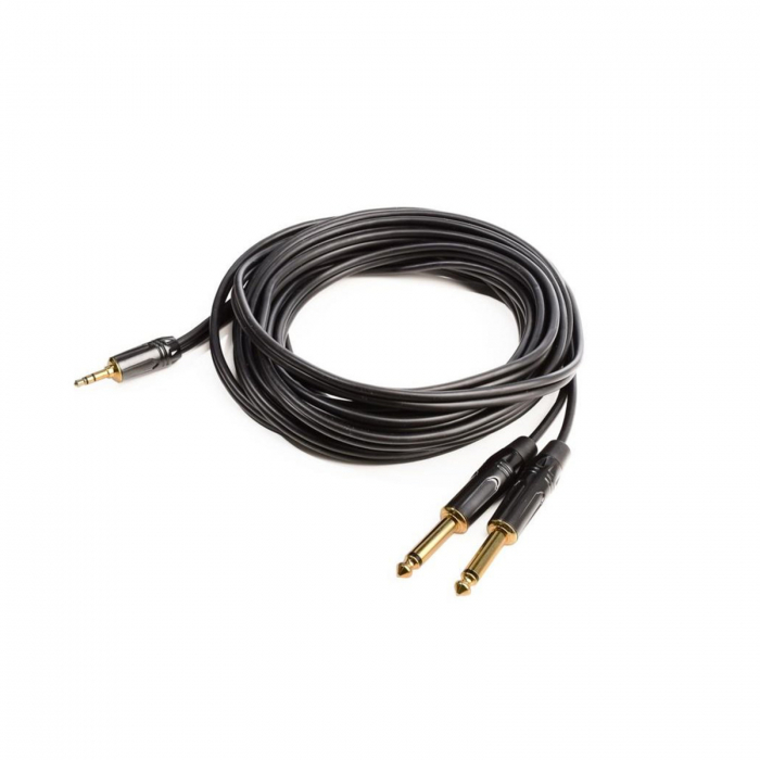 Monkey Banana Solid Link Cable - Cablu Jack 3.5mm Tata Stereo la 2 x Jack 6.35mm Tata Mono - 3m [2]