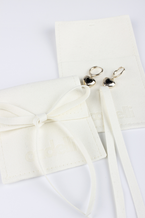 Cercei Black Heart - bijuterii elegante placate cu aur, transport gratuit [4]