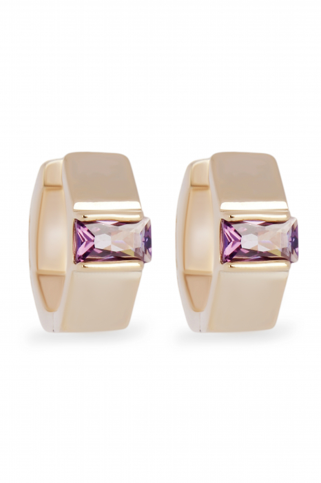 Cercei Crystal Pink - bijuterii elegante placate cu aur, transport gratuit [1]