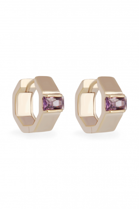 Cercei Crystal Pink - bijuterii elegante placate cu aur, transport gratuit [2]