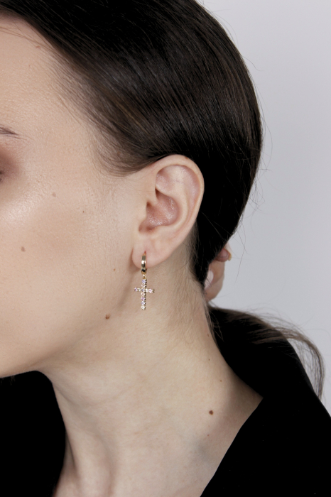 Cercei Anthea- bijuterii elegante placate cu aur, transport gratuit [3]