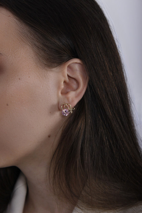 Cercei Cherie - bijuterii elegante placate cu aur, transport gratuit [2]