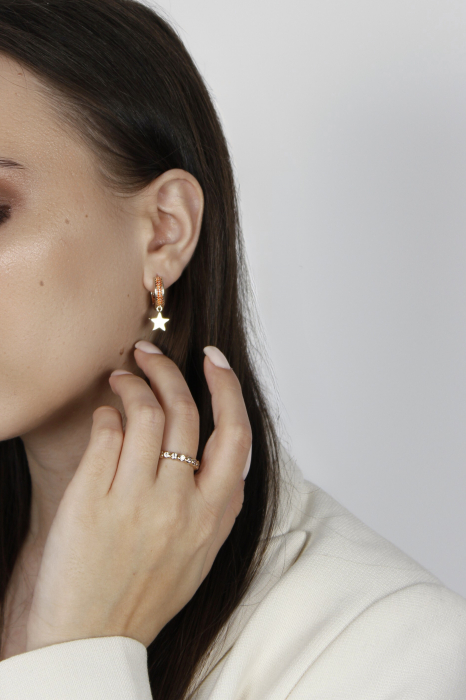 Cercei Celeste- bijuterii elegante placate cu aur, transport gratuit [3]