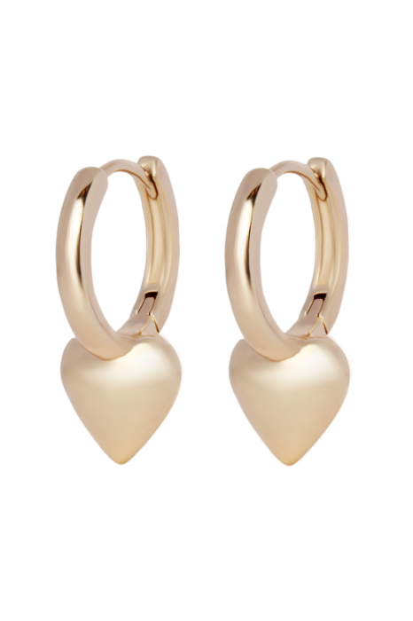 Cercei Gold Heart - bijuterii elegante placate cu aur, transport gratuit [1]