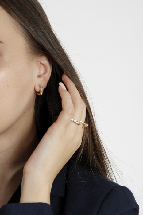 Cercei Diadem - bijuterii elegante placate cu aur, transport gratuit [4]