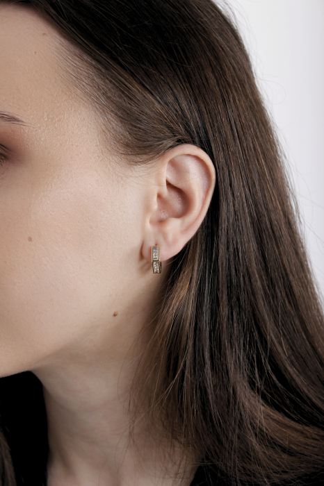 Cercei Diadem - bijuterii elegante placate cu aur, transport gratuit [2]