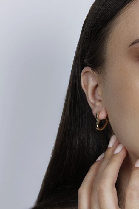 Cercei Simplicity - bijuterii elegante placate cu aur, transport gratuit [2]