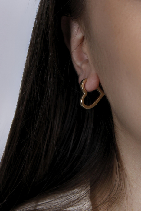Cercei Simplicity - bijuterii elegante placate cu aur, transport gratuit [3]