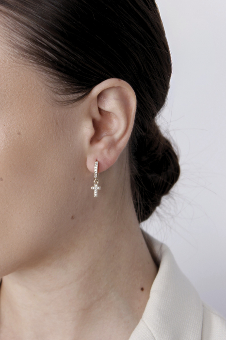 Cercei Holy - bijuterii elegante placate cu aur, transport gratuit [2]