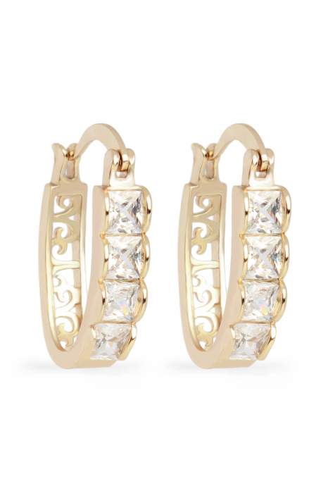 Cercei Shiny - bijuterii elegante placate cu aur, transport gratuit [1]