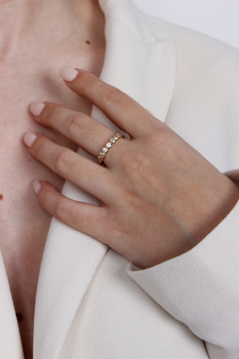 Inel Felicity - bijuterii elegante placate cu aur, transport gratuit [3]