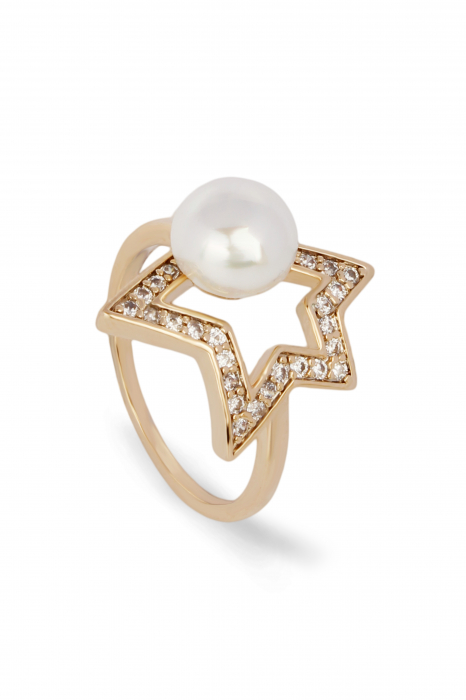 Inel Pearl Spark- bijuterii elegante placate cu aur, transport gratuit [1]