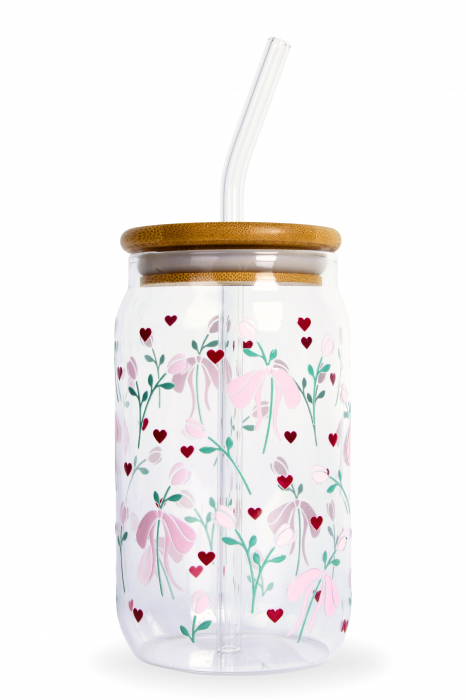 Pahar din sticlă Blooming Love [1]