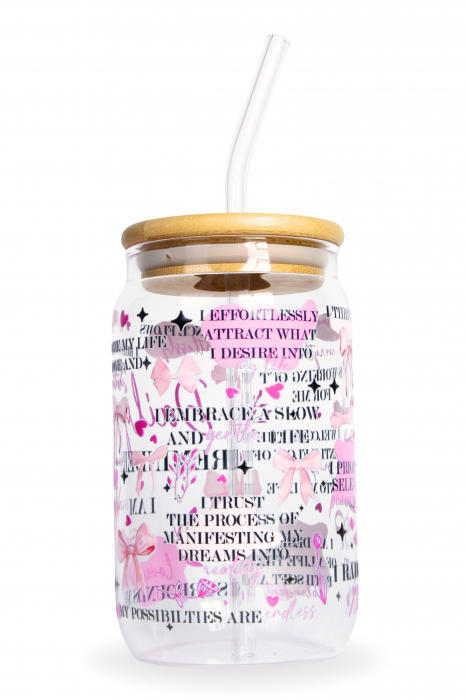 Pahar din sticlă Daily Reminders [2]