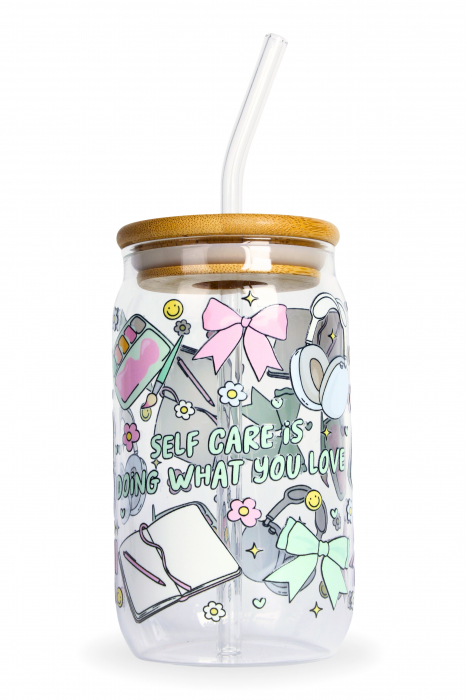 Pahar din sticlă "Doing What You Love" [1]