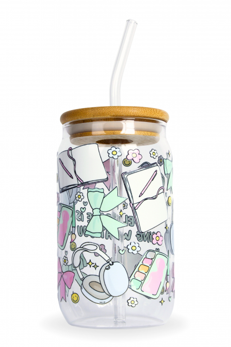 Pahar din sticlă "Doing What You Love" [2]