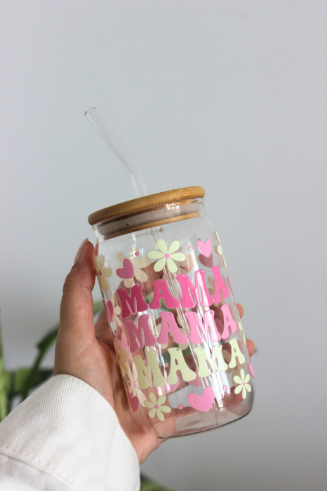 Pahar din sticlă Mama [3]