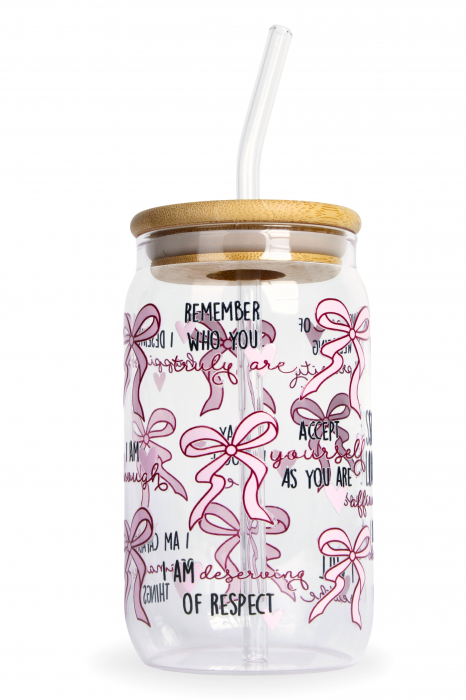 Pahar din sticlă Self Love [2]