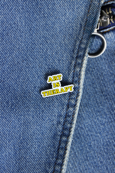 Pin Metalic Art Is Therapy [2]