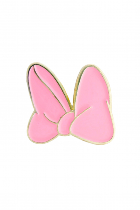 Pin Metalic Pink Bow [1]