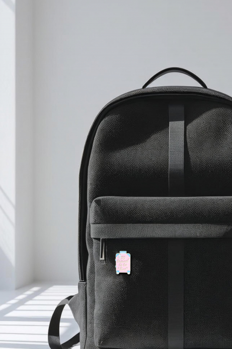 Pin Metalic To Travel Is To Live [3]