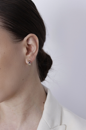 Cercei Crystal Pink - bijuterii elegante placate cu aur, transport gratuit [3]